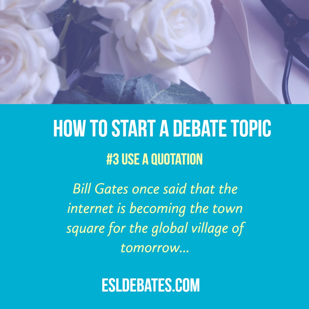 how to start a debate introduction